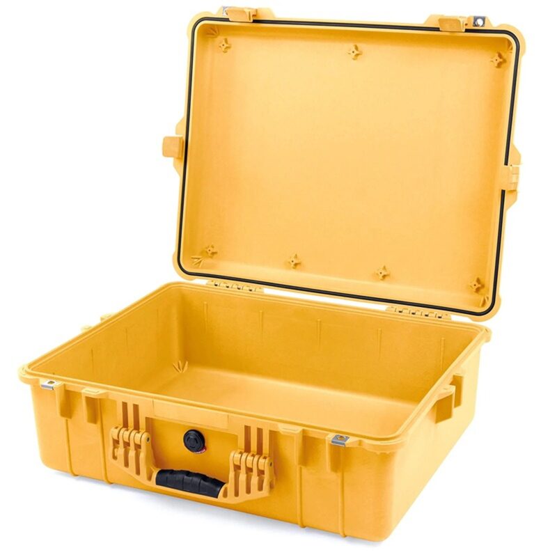 Pelican 1600 Protector Case with Foam Yellow - Watertight Crushproof Hard Equipment Case with Pick N Pluck Foam & Pressure Valve