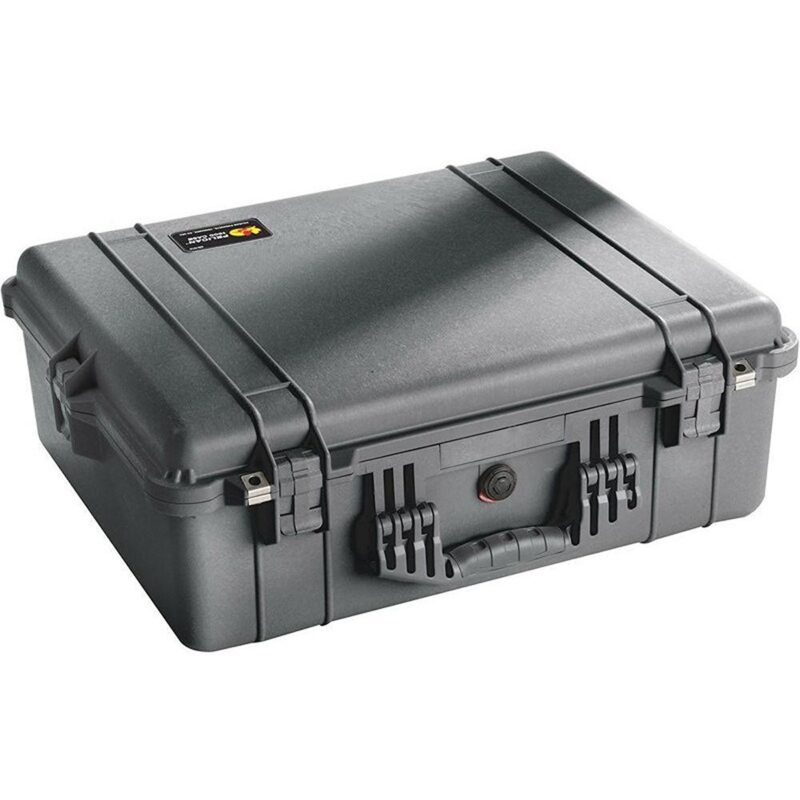 Pelican 1600NF Protector Case No Foam Black - Watertight Crushproof Hard Equipment Case with Pressure Valve
