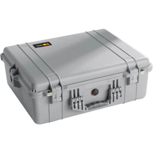 Pelican 1600NF Protector Case No Foam Silver - Watertight Crushproof Hard Equipment Case with Pressure Valve