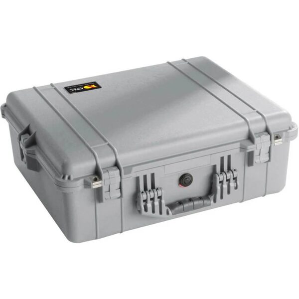 Pelican 1600NF Protector Case No Foam Silver - Watertight Crushproof Hard Equipment Case with Pressure Valve
