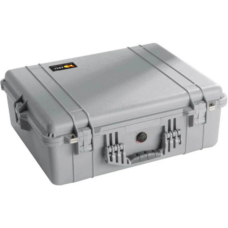Pelican 1600NF Protector Case No Foam Silver - Watertight Crushproof Hard Equipment Case with Pressure Valve