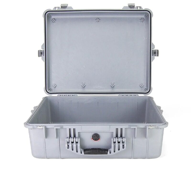 Pelican 1600NF Protector Case No Foam Silver - Watertight Crushproof Hard Equipment Case with Pressure Valve