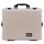 Pelican 1600NF Protector Case No Foam Desert Tan - Watertight Crushproof Hard Equipment Case with Pressure Valve