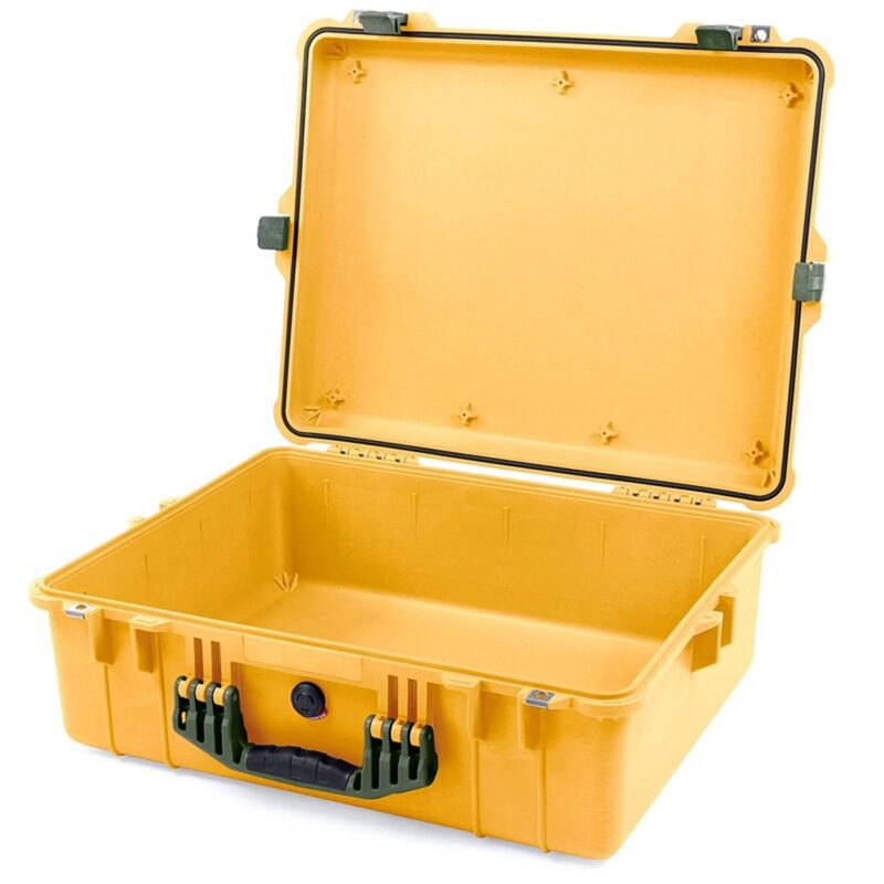 Pelican 1600NF Protector Case No Foam Yellow - Watertight Crushproof Hard Equipment Case with Pressure Valve