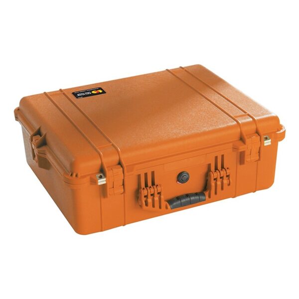 Pelican 1600EMS Case with Lid Organizer & Padded Dividers Orange - Watertight Crushproof EMS Medical Equipment Case (1600-005-150)
