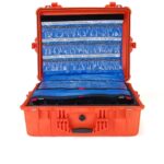 Pelican 1600EMS Case with Lid Organizer & Padded Dividers Orange - Watertight Crushproof EMS Medical Equipment Case (1600-005-150)