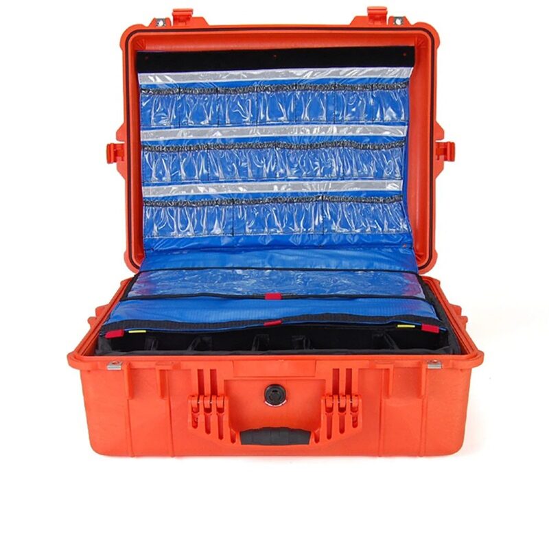 Pelican 1600EMS Case with Lid Organizer & Padded Dividers Orange - Watertight Crushproof EMS Medical Equipment Case (1600-005-150)