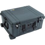 Pelican 1610 Protector Case with 3-Level Foam Black - Watertight Crushproof Wheeled Hard Equipment Case with Trolley Handle (1610-020-110)