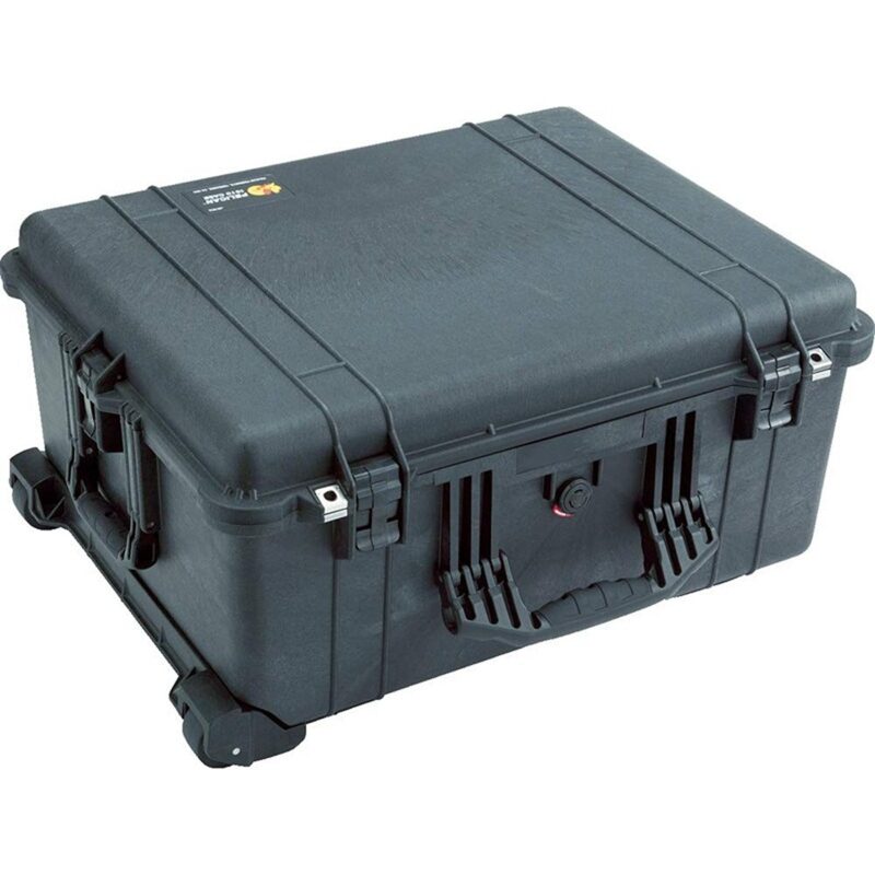 Pelican 1610 Protector Case with 3-Level Foam Black - Watertight Crushproof Wheeled Hard Equipment Case with Trolley Handle (1610-020-110)