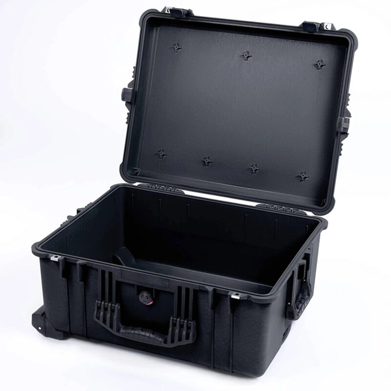 Pelican 1610 Protector Case with 3-Level Foam Black - Watertight Crushproof Wheeled Hard Equipment Case with Trolley Handle (1610-020-110)