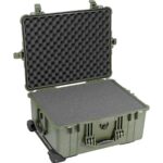 Pelican 1610 Protector Case with 3-Level Foam OD Green - Watertight Crushproof Wheeled Hard Equipment Case with Trolley Handle (1610-020-130)