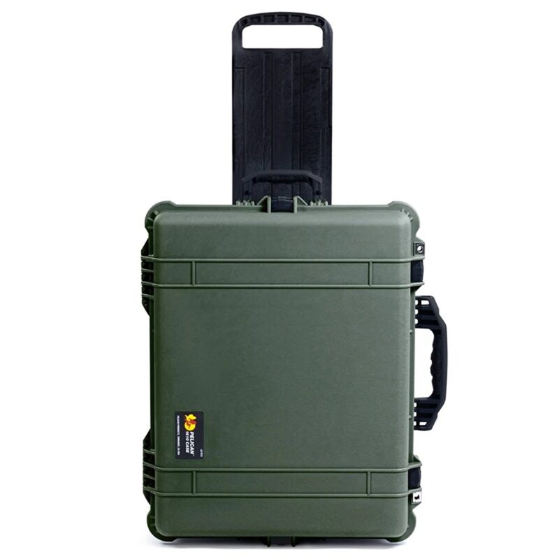 Pelican 1610 Protector Case with 3-Level Foam OD Green - Watertight Crushproof Wheeled Hard Equipment Case with Trolley Handle (1610-020-130)