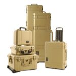Pelican 1610 Protector Case with 3-Level Foam Desert Tan - Watertight Crushproof Wheeled Hard Equipment Case with Trolley Handle (1610-020-190)