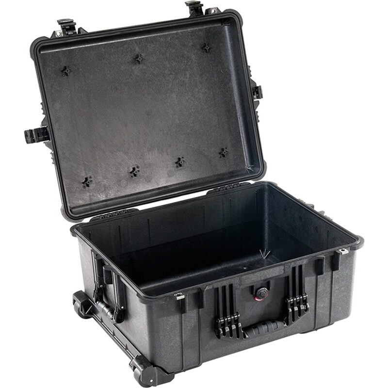 Pelican 1610NF Protector Case No Foam Black - Watertight Crushproof Wheeled Hard Equipment Case with Trolley Handle (1610-021-110)