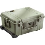 Pelican 1610NF Protector Case No Foam OD Green - Watertight Crushproof Wheeled Hard Equipment Case with Trolley Handle (1610-021-130)