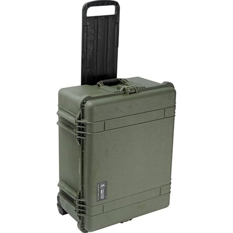 Pelican 1610NF Protector Case No Foam OD Green - Watertight Crushproof Wheeled Hard Equipment Case with Trolley Handle (1610-021-130)