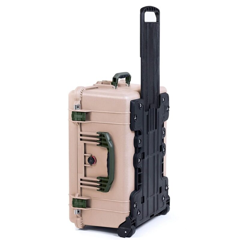 Pelican 1610NF Protector Case No Foam Desert Tan - Watertight Crushproof Wheeled Hard Equipment Case with Trolley Handle (1610-021-190)