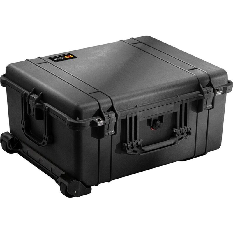 Pelican 1614 Protector Case with Padded Dividers Black - Watertight Crushproof Wheeled Hard Equipment Case with Trolley Handle (1610-024-110)