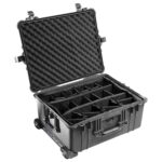 Pelican 1614 Protector Case with Padded Dividers Black - Watertight Crushproof Wheeled Hard Equipment Case with Trolley Handle (1610-024-110)