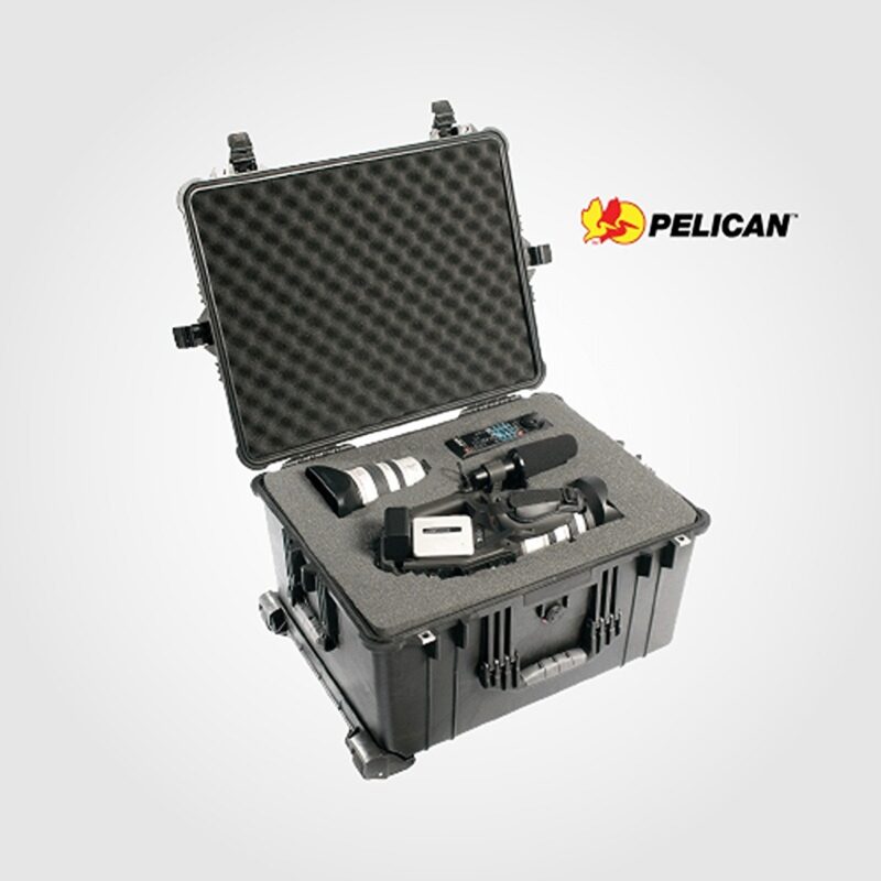 Pelican 1620 Protector Case with 4-Level Foam Black - Watertight Crushproof Wheeled Hard Equipment Case with Trolley Handle (1620-020-110)