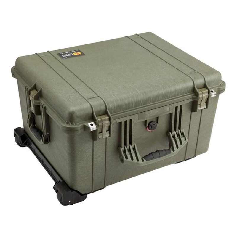 Pelican 1620 Protector Case with 4-Level Foam OD Green - Watertight Crushproof Wheeled Hard Equipment Case with Trolley Handle (1620-020-130)