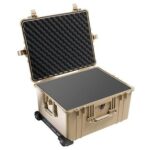 Pelican 1620 Protector Case with 4-Level Foam Desert Tan - Watertight Crushproof Wheeled Hard Equipment Case with Trolley Handle (1620-020-190)