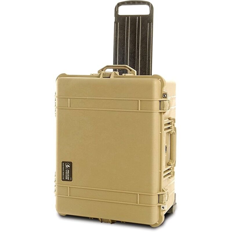 Pelican 1620 Protector Case with 4-Level Foam Desert Tan - Watertight Crushproof Wheeled Hard Equipment Case with Trolley Handle (1620-020-190)