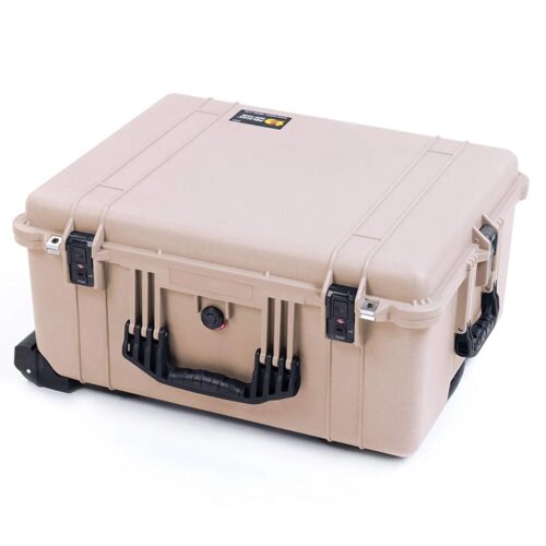 Pelican 1620NF Protector Case No Foam Desert Tan - Watertight Crushproof Wheeled Hard Equipment Case with Trolley Handle (1620-021-190)