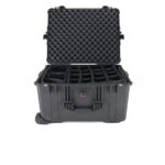 Pelican 1624 Protector Case with Padded Dividers Black - Watertight Crushproof Wheeled Hard Equipment Case with Trolley Handle (1620-024-110)