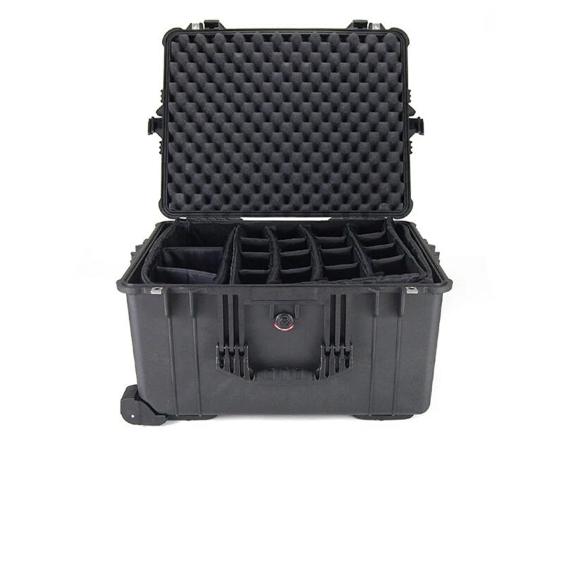Pelican 1624 Protector Case with Padded Dividers Black - Watertight Crushproof Wheeled Hard Equipment Case with Trolley Handle (1620-024-110)