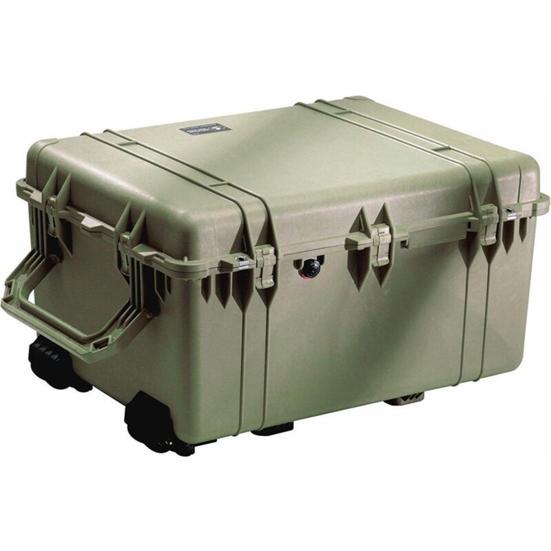 Pelican 1630 Protector Case with 3-Level Foam OD Green - Watertight Crushproof Wheeled Hard Equipment Case with 4 Wheels & Trolley Handle (1630-000-130)