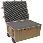 Pelican 1630 Protector Case with 3-Level Foam Desert Tan - Watertight Crushproof Wheeled Hard Equipment Case with 4 Wheels & Trolley Handle (1630-000-190)