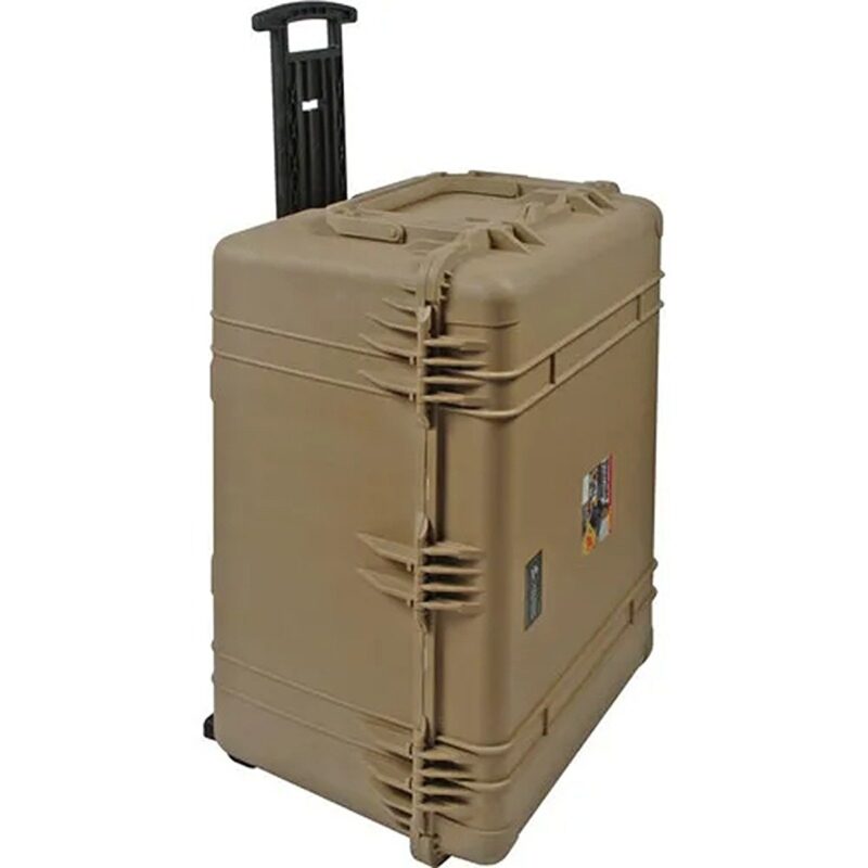 Pelican 1630NF Protector Case No Foam Desert Tan - Watertight Crushproof Wheeled Hard Equipment Case with 4 Wheels & Trolley Handle (1630-001-190)