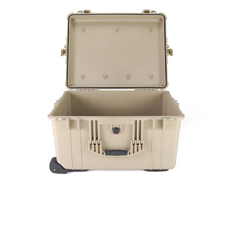 Pelican 1630NF Protector Case No Foam Desert Tan - Watertight Crushproof Wheeled Hard Equipment Case with 4 Wheels & Trolley Handle (1630-001-190)