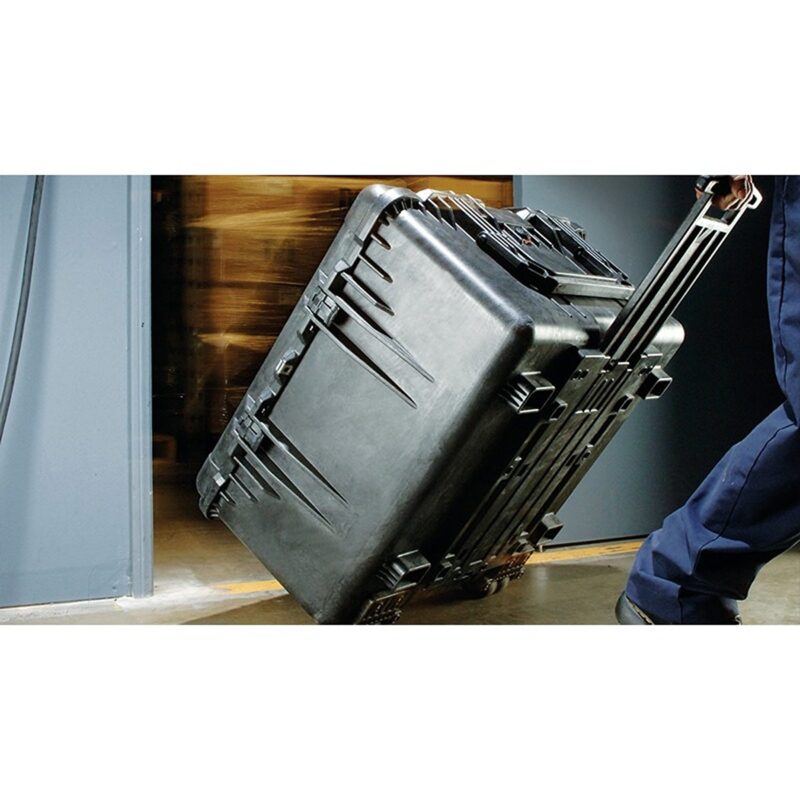 Pelican 1640 Protector Case with 3-Level Foam Black - Watertight Crushproof Wheeled Hard Equipment Case with 4 Wheels & Trolley Handle (1640-000-110)