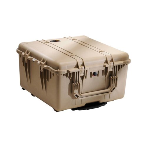 Pelican 1640 Protector Case with 3-Level Foam Desert Tan - Watertight Crushproof Wheeled Hard Equipment Case with 4 Wheels & Trolley Handle (1640-000-190)