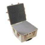 Pelican 1640 Protector Case with 3-Level Foam Desert Tan - Watertight Crushproof Wheeled Hard Equipment Case with 4 Wheels & Trolley Handle (1640-000-190)