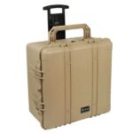 Pelican 1640 Protector Case with 3-Level Foam Desert Tan - Watertight Crushproof Wheeled Hard Equipment Case with 4 Wheels & Trolley Handle (1640-000-190)