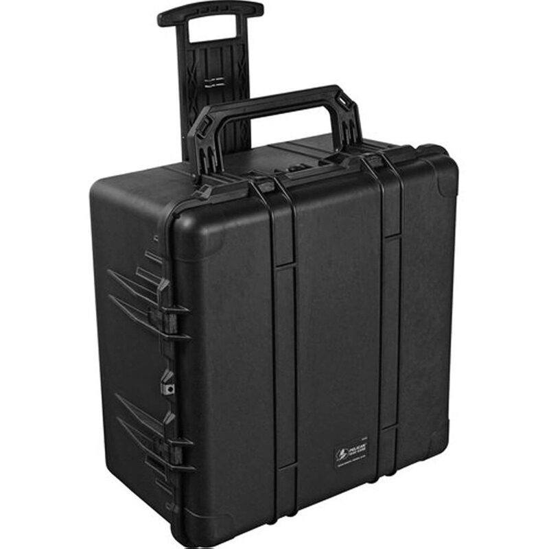 Pelican 1640NF Protector Case No Foam Black - Watertight Crushproof Wheeled Hard Equipment Case with 4 Wheels & Trolley Handle (1640-001-110)