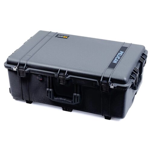 Pelican 1650 Protector Case with 2-Level Foam Black - Watertight Crushproof Wheeled Hard Equipment Case with 4 Wheels & Trolley Handle (1650-020-110)