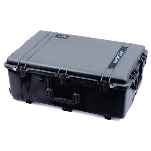 Pelican 1650 Protector Case with 2-Level Foam Black - Watertight Crushproof Wheeled Hard Equipment Case with 4 Wheels & Trolley Handle (1650-020-110)