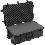Pelican 1650 Protector Case with 2-Level Foam Black - Watertight Crushproof Wheeled Hard Equipment Case with 4 Wheels & Trolley Handle (1650-020-110)