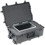 Pelican 1650 Protector Case with 2-Level Foam Black - Watertight Crushproof Wheeled Hard Equipment Case with 4 Wheels & Trolley Handle (1650-020-110)