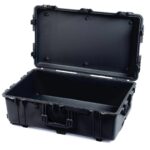 Pelican 1650 Protector Case with 2-Level Foam Black - Watertight Crushproof Wheeled Hard Equipment Case with 4 Wheels & Trolley Handle (1650-020-110)