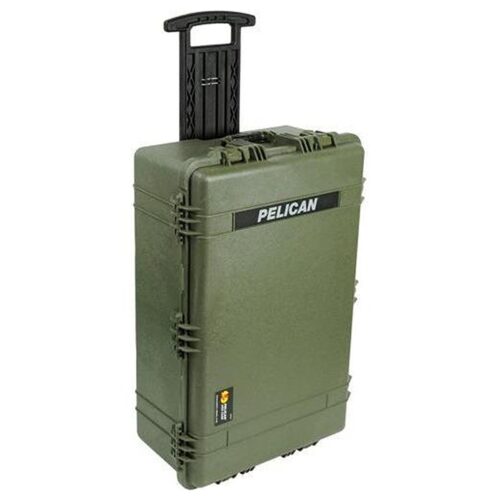 Pelican 1650 Protector Case with 2-Level Foam OD Green - Watertight Crushproof Wheeled Hard Equipment Case with 4 Wheels & Trolley Handle (1650-020-130)