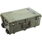 Pelican 1650 Protector Case with 2-Level Foam OD Green - Watertight Crushproof Wheeled Hard Equipment Case with 4 Wheels & Trolley Handle (1650-020-130)