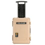 Pelican 1650 Protector Case with 2-Level Foam Desert Tan - Watertight Crushproof Wheeled Hard Equipment Case with 4 Wheels & Trolley Handle (1650-020-190)