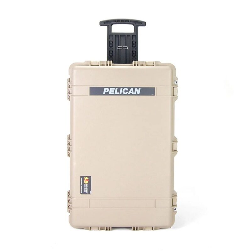 Pelican 1650NF Protector Case No Foam Desert Tan - Watertight Crushproof Wheeled Hard Equipment Case with 4 Wheels & Trolley Handle (1650-021-190)