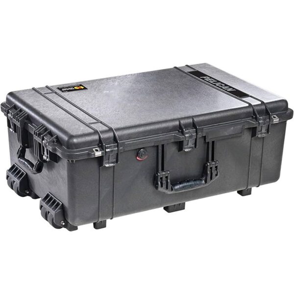 Pelican 1650NF Protector Case No Foam Black - Watertight Crushproof Wheeled Hard Equipment Case with 4 Wheels & Trolley Handle (1650-121-110)