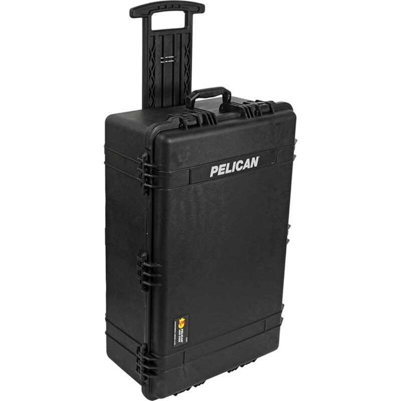 Pelican 1650NF Protector Case No Foam Black - Watertight Crushproof Wheeled Hard Equipment Case with 4 Wheels & Trolley Handle (1650-121-110)